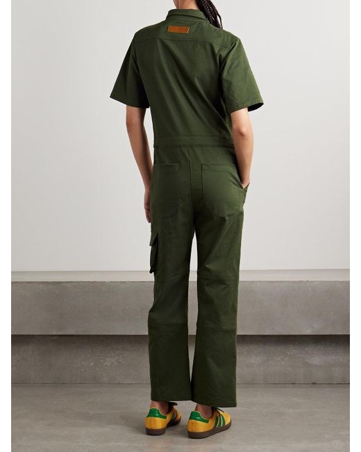 Rivet Utility Green Jetsetter Jumpsuit Aus Twill