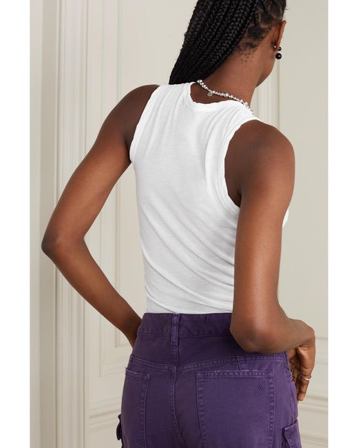 James Perse White Slub Cotton-Jersey Tank