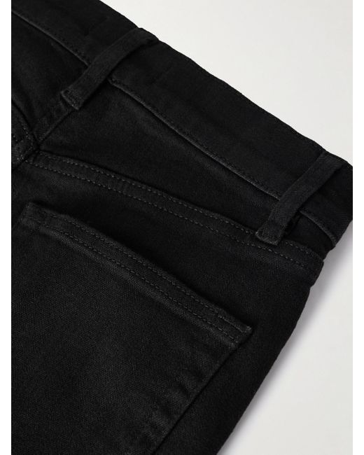 FRAME Black The Slim Palazzo Long Hoch Sitzende Jeans Mit Weitem Bein