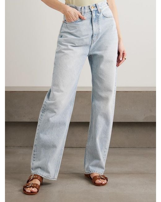 Jamie Haller Blue The Fan Mid-Rise Wide-Leg Jeans