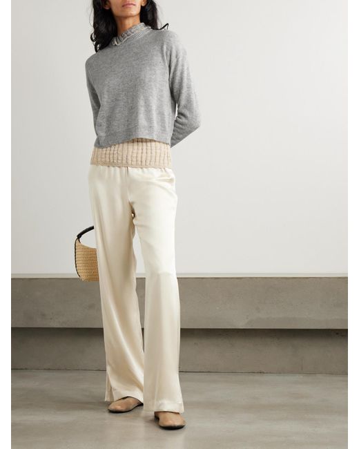 Allude Gray Pullover Aus Einer Woll-Kaschmirmischung