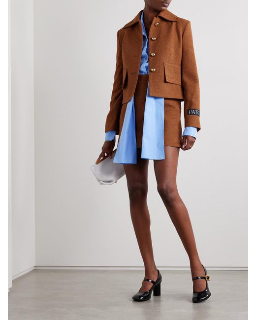 Patou Brown Jacke Aus Tweed Aus Einer Wollmischung