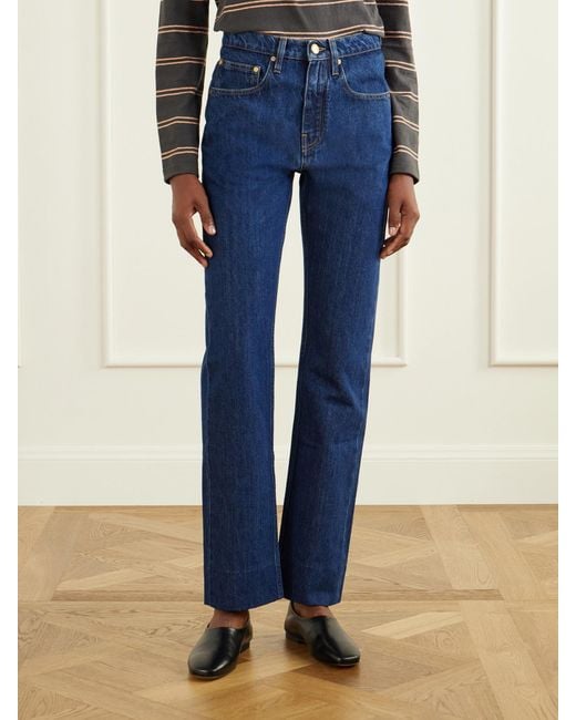 Jil Sander Blue Mid-Rise Straight-Leg Jeans