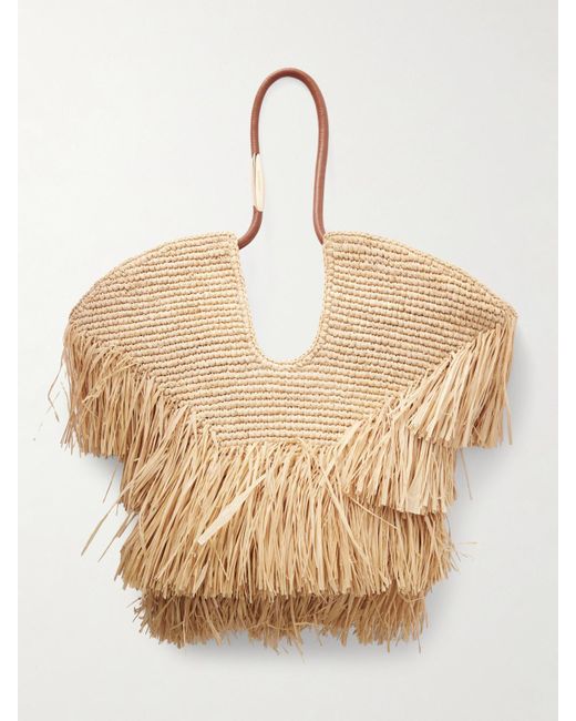 Zimmermann Natural Goldentime Mittelgroße Tote Aus Raffiabast Mit Fransen