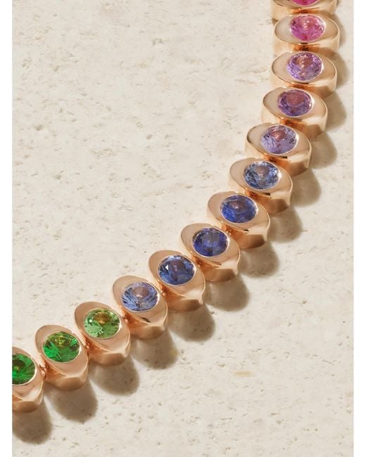 Faberge Natural Colours Of Love Tennisarmband Aus 18 Karat Roségold Mit Mehreren Steinen