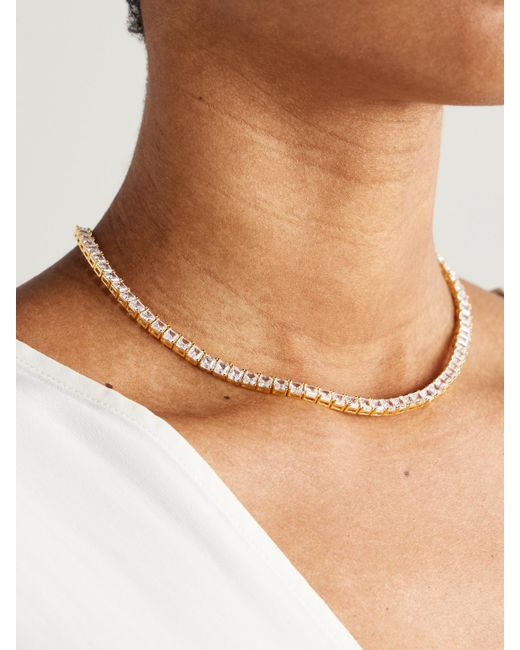 Roxanne Assoulin White Gia-Tone Cubic Zirconia Necklace