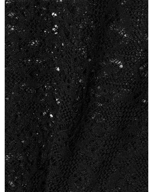 Gabriela Hearst Black Evander Open-Knit Wool And Cashmere-Blend Top