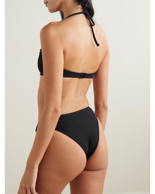 Matteau Black Embellished Stretch Recycled Bikini Briefs