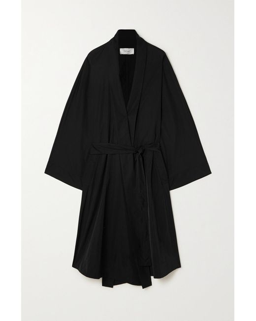 The Row Elton Belted Shell Coat in Black Lyst Canada