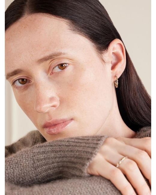 Lucy Delius Natural 14-Karat And Diamonds Earrings