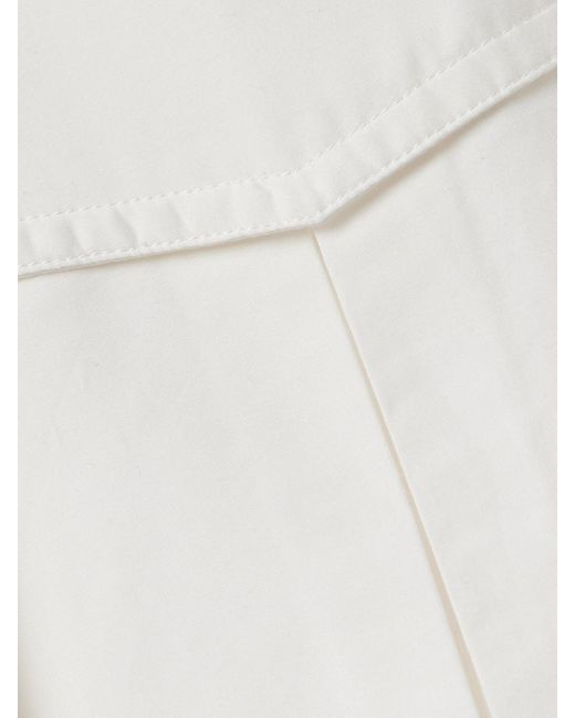 Mini-Robe-Chemise En Coton Et Soie Mélangés À Ceinture Zimmermann en coloris White