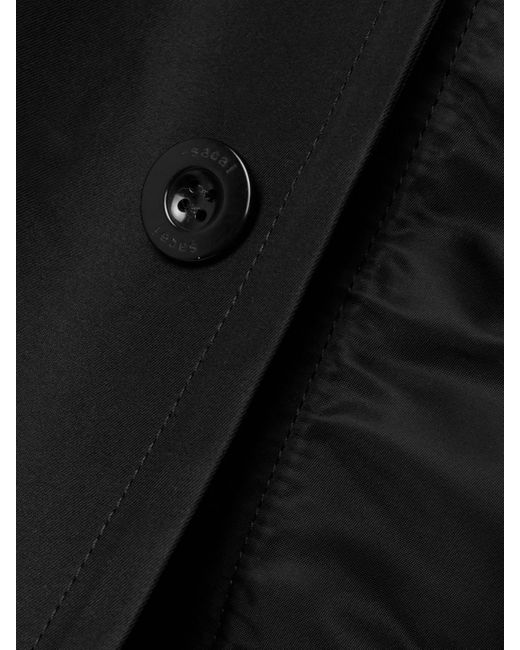Sacai Black Paneled Cotton-Blend Gabardine And Padded Shell Jacket