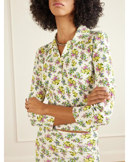 Dolce & Gabbana Metallic Floral-Print Ribbed-Knit Polo Shirt