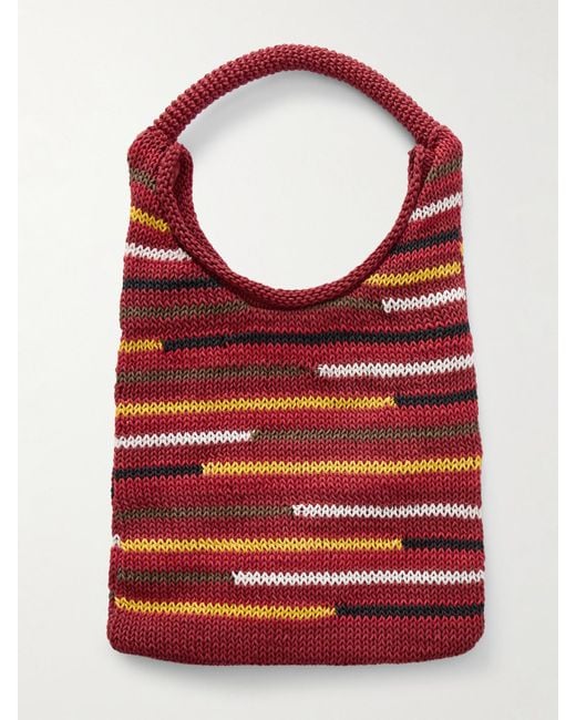 J.W. Anderson Red Tote Aus Gestreifter Baumwolle