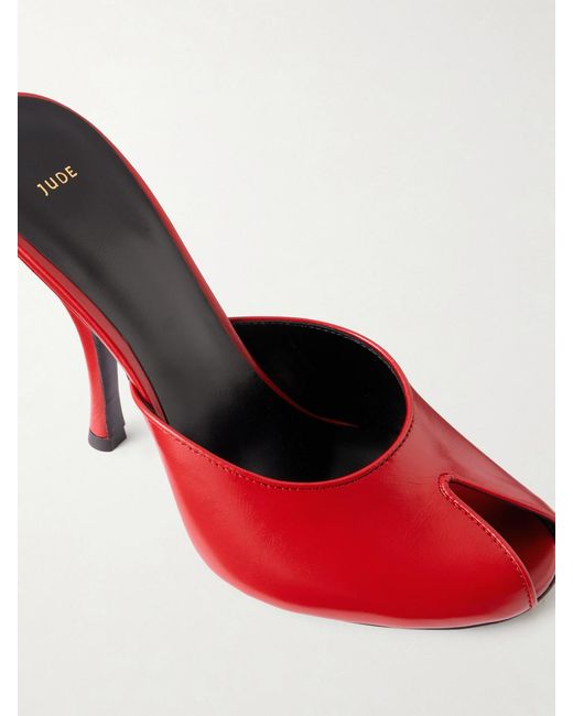 Jude Red Date Leather Mules