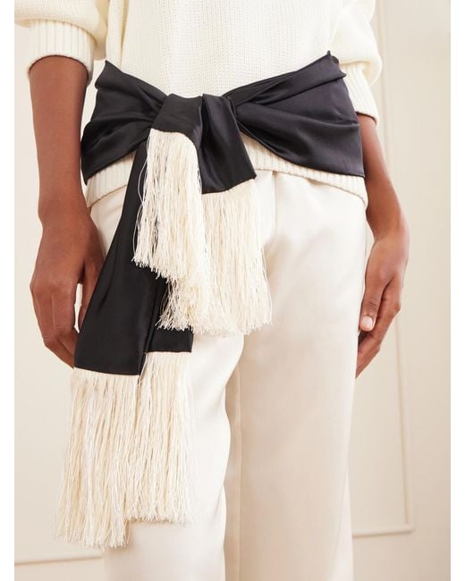 Le Sundial Black The Opera Silk Scarf