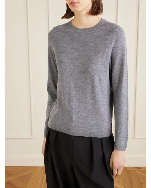 Allude Gray Wool Sweater