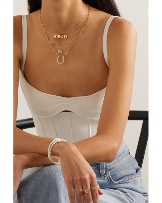 Sydney Evan Natural Small Eye 14-Karat Diamond Necklace