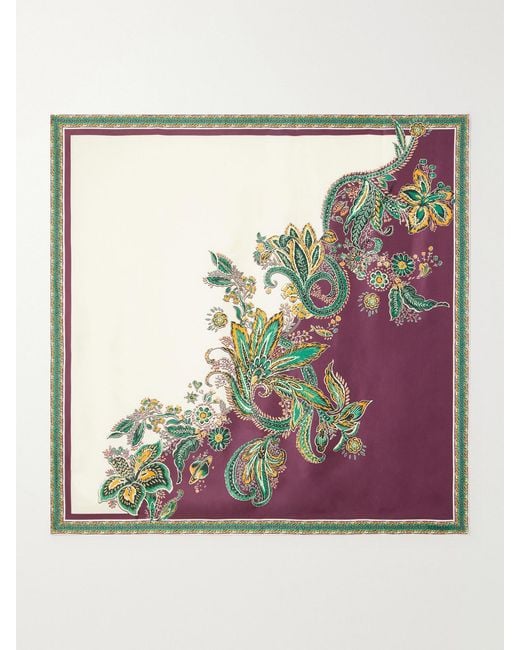 ALÉMAIS Multicolor Ruthie Floral-Print Silk-Twill Scarf