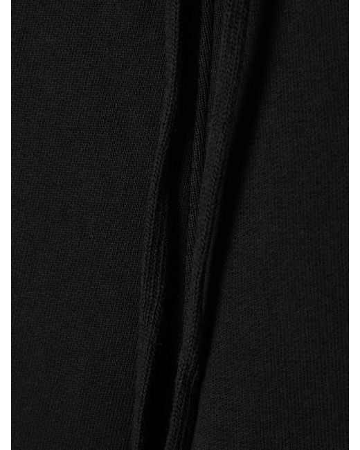 Nili Lotan Black Kiki Cropped Voile-Trimmed Cotton-Jersey Track Pants
