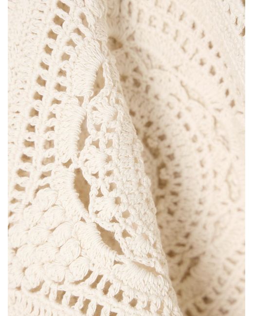 Ulla Johnson Natural Maddalena Scalloped Crocheted Cotton Blouse