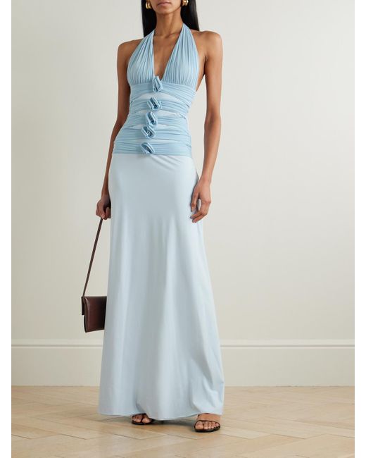 long sleeve grad dresses Classic Evening & Prom Dresses Long Sleeves Bodice A-line Chiffon Gown   West Cherry Clothing