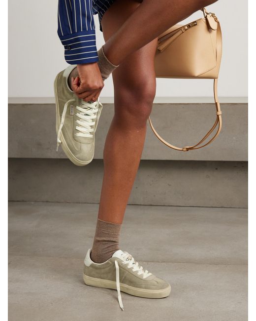 Golden Goose Deluxe Brand Brown Soul-Star Sneakers Aus Veloursleder Mit Lederbesätzen