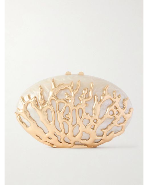 Jonathan Simkhai Natural Dylan Coral Clutch