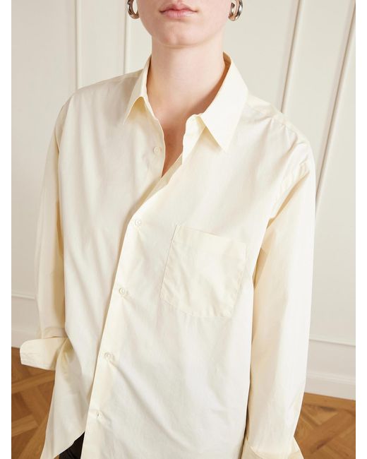 Ssstein Suvin Oversized Cotton-Poplin Shirt in Natural | Lyst
