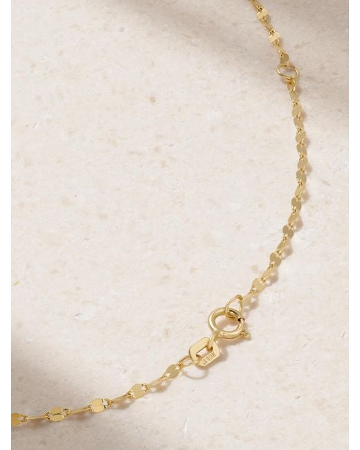 STONE AND STRAND Metallic Initial Sparkle Kette Aus Mit Diamanten
