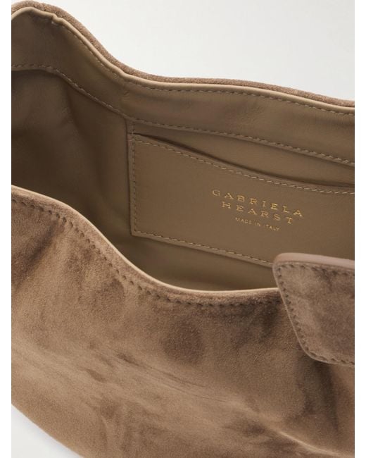 Gabriela Hearst Brown Soft Demi Suede Clutch