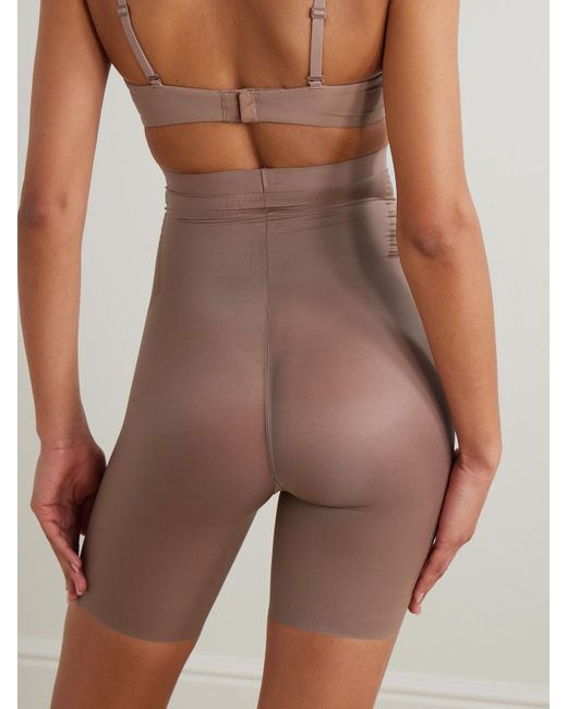 Spanx Brown Thinstincts 2.0 Hoch Sitzende Shorts