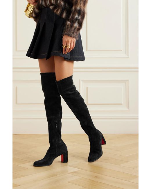 Suede high cheap knee boots