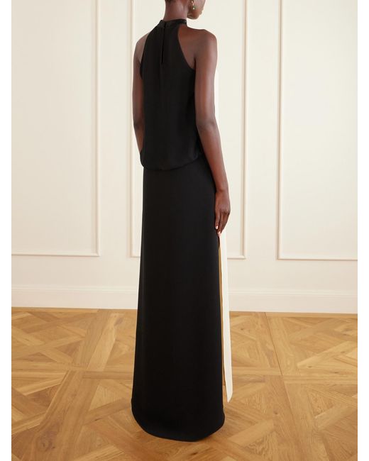 Valentino Garavani Natural Strapless Scarf-Detailed Silk-Cady Gown