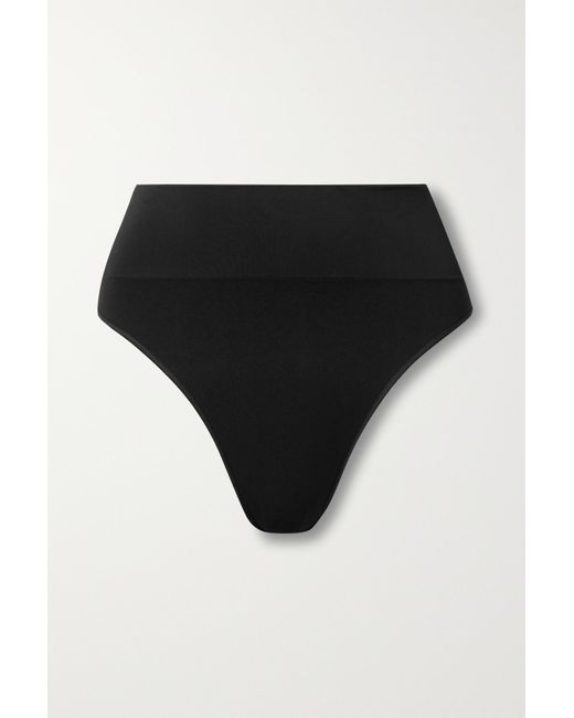 Spanx Ecocare Stretch Thong in Black Lyst