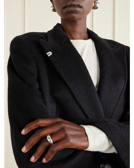 Our Legacy Black Manta Mohair-Blend Coat