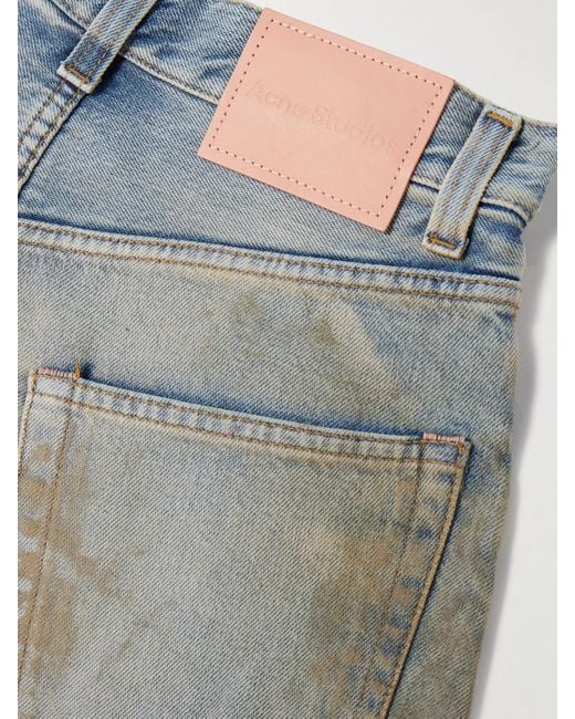 Acne Blue Halbhohe Jeans Mit Weitem Bein Aus Bio-Denim