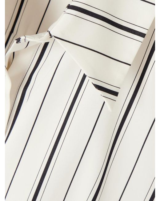 TOVE White Damita Striped Cotton-Poplin Shirt