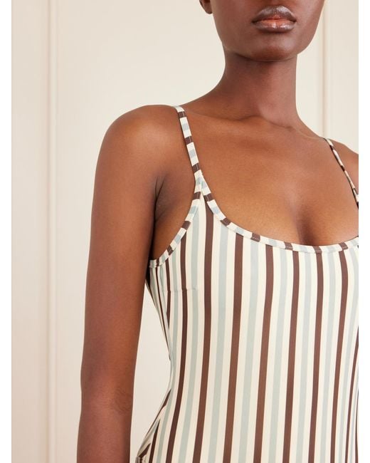 Haight Natural Pipping Thidu Striped Swimsuit