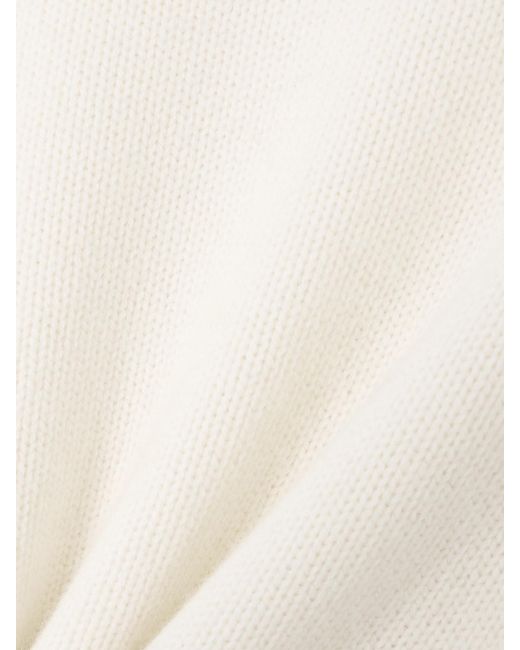 Loulou de Saison White Nauru Ribbed Cashmere Sweater