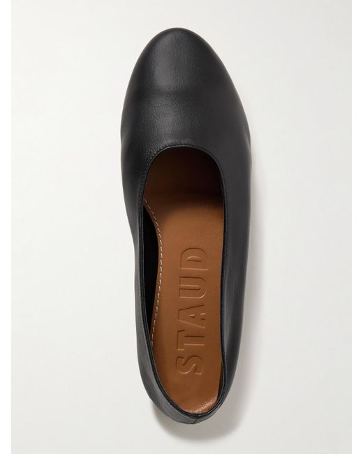Ballerines En Cuir Alba Staud en coloris Black