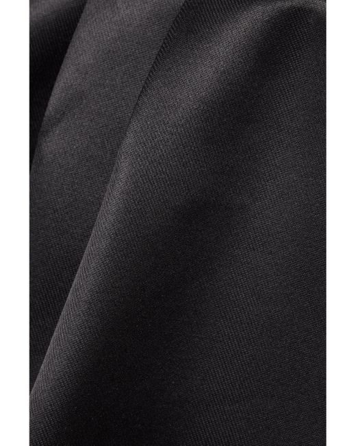Gabriela Hearst Black Net Sustain Beatrice Organic Wool And Silk-Blend Satin-Twill And Silk-Chiffon Dress