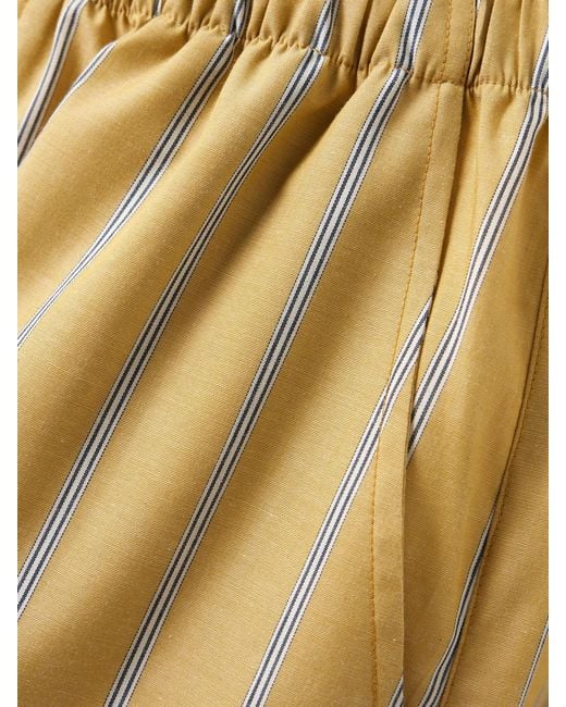 Jamie Haller Natural The Boxer Striped Cotton-Poplin Barrel-Leg Pants