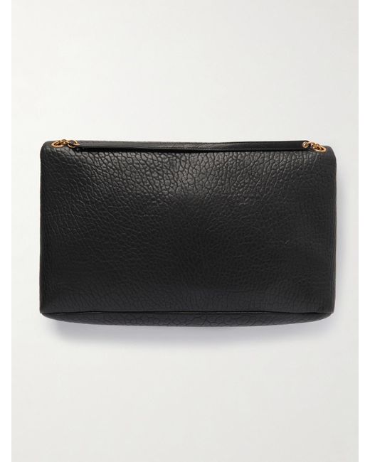 Pochette En Cuir Texturé Cassandre Large Saint Laurent en coloris Black