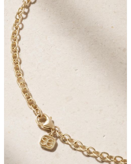 Sydney Evan Natural Large Scallop Shell Icons 14-Karat, Pearl And Diamond Necklace
