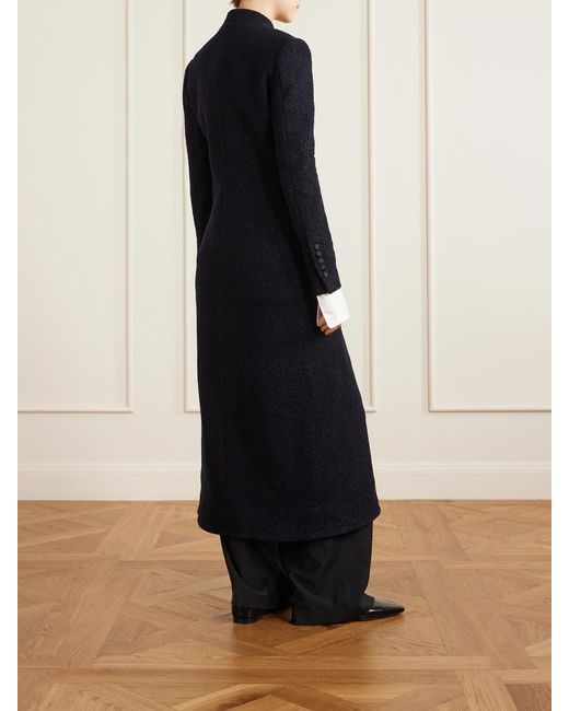 LIBEROWE Blue Imperial Wool-Blend Bouclé Coat