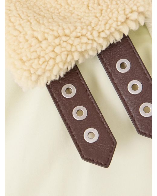 Loewe Natural Shearling-Trimmed Cotton-Blend Shell Jacket