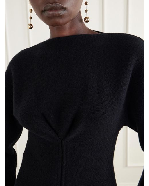 Carolina Herrera Black Wool And Cashmere-Blend Sweater