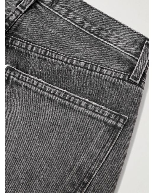 Agolde Gray '90S Pinch Waist High-Rise Straight-Leg Organic Jeans