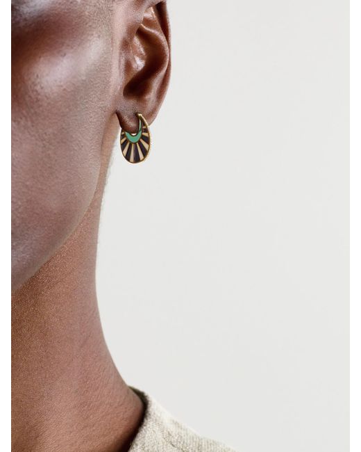 L'Atelier Nawbar Metallic Sun Ray Size 3 18-Karat Multi-Stone Earrings